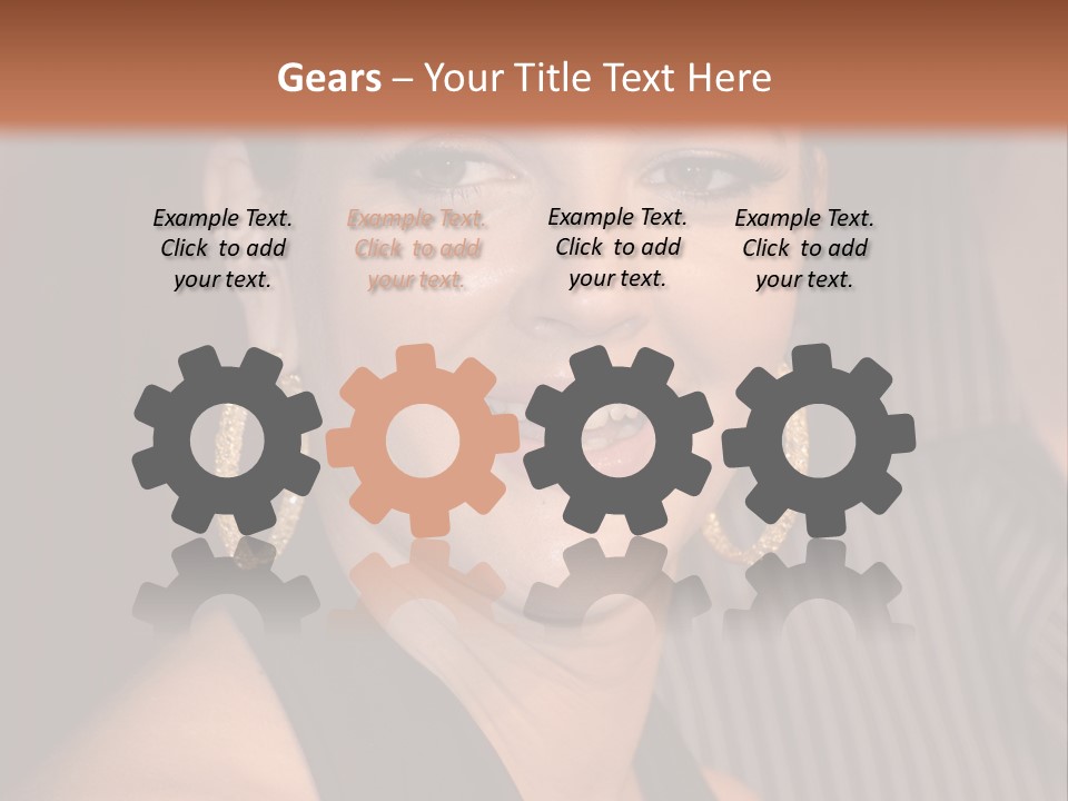 Black Dress Star Earrings PowerPoint Template