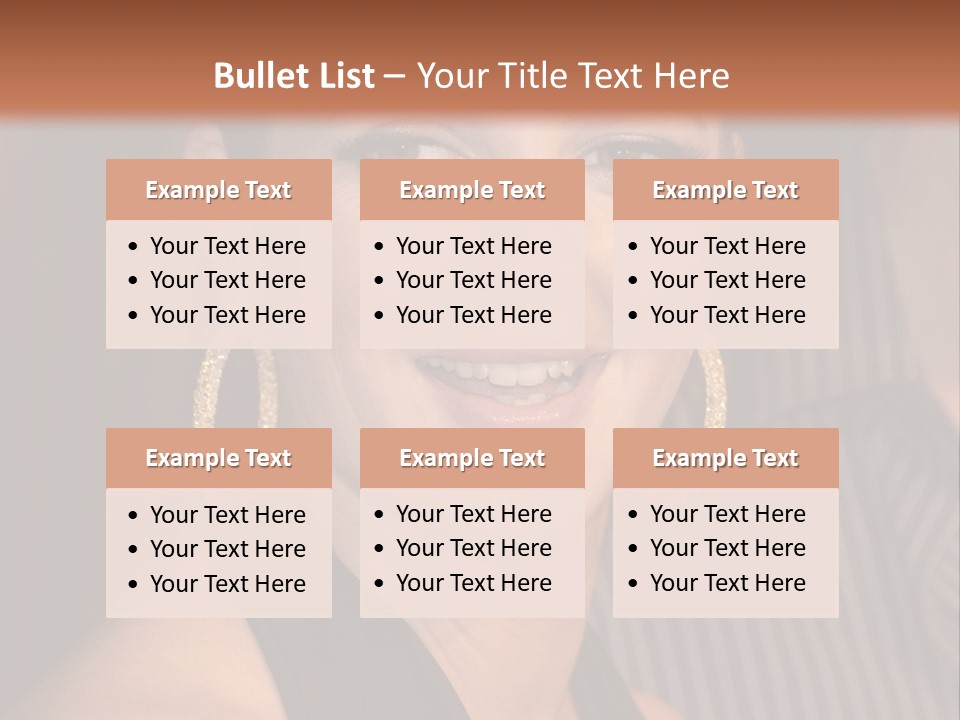 Black Dress Star Earrings PowerPoint Template