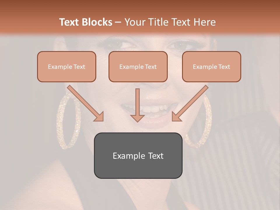 Black Dress Star Earrings PowerPoint Template