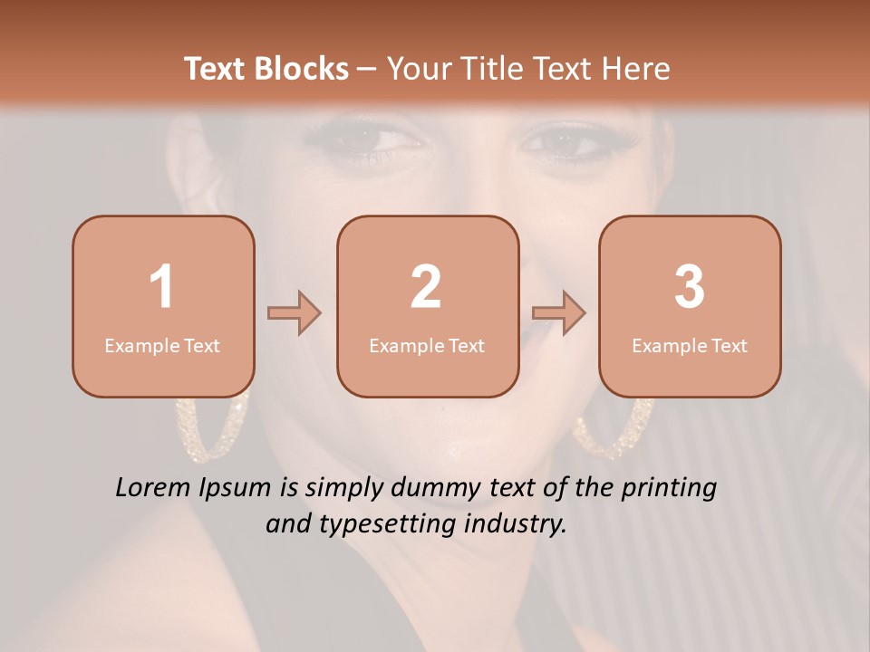 Black Dress Star Earrings PowerPoint Template