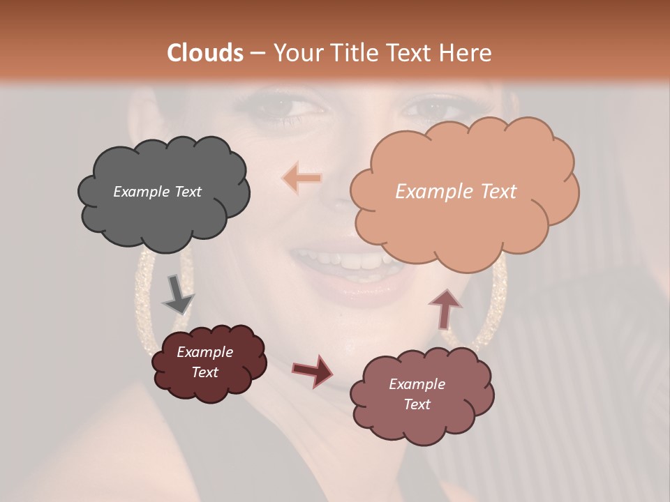 Black Dress Star Earrings PowerPoint Template