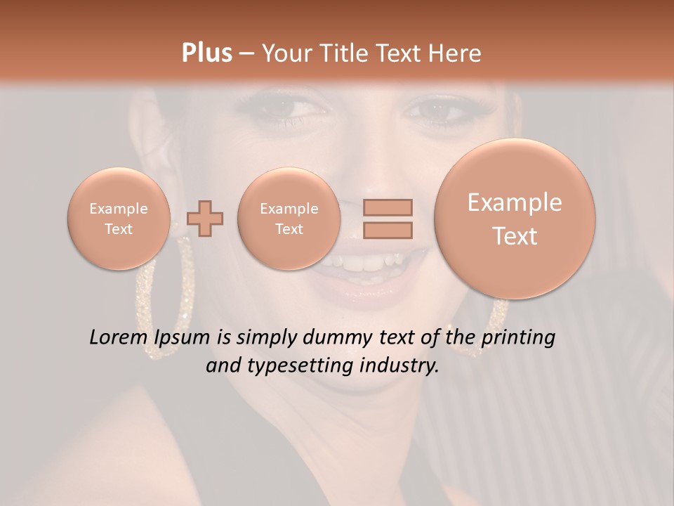 Black Dress Star Earrings PowerPoint Template