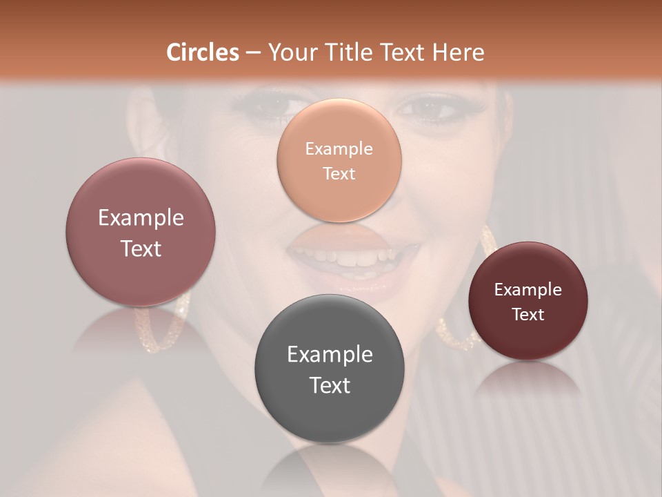 Black Dress Star Earrings PowerPoint Template