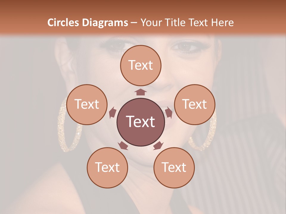 Black Dress Star Earrings PowerPoint Template