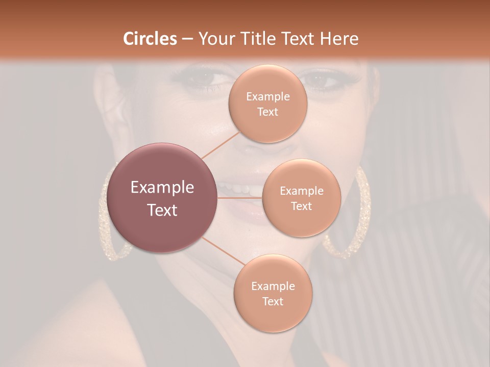 Black Dress Star Earrings PowerPoint Template