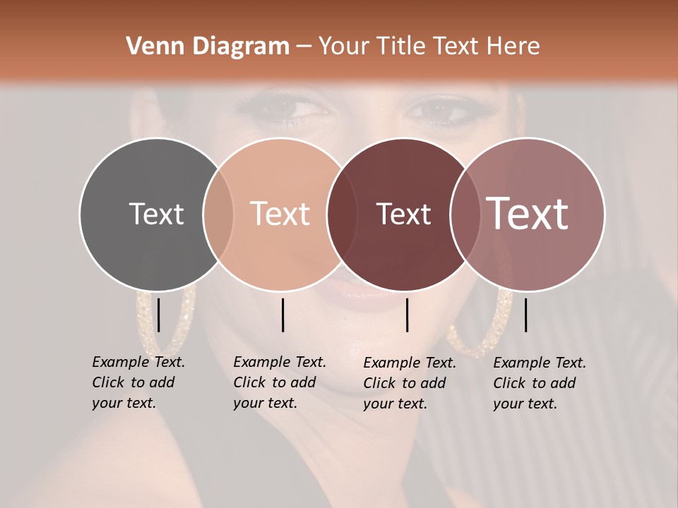 Black Dress Star Earrings PowerPoint Template