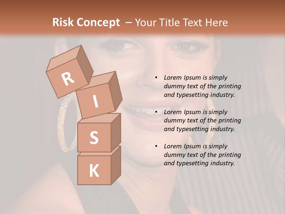 Black Dress Star Earrings PowerPoint Template