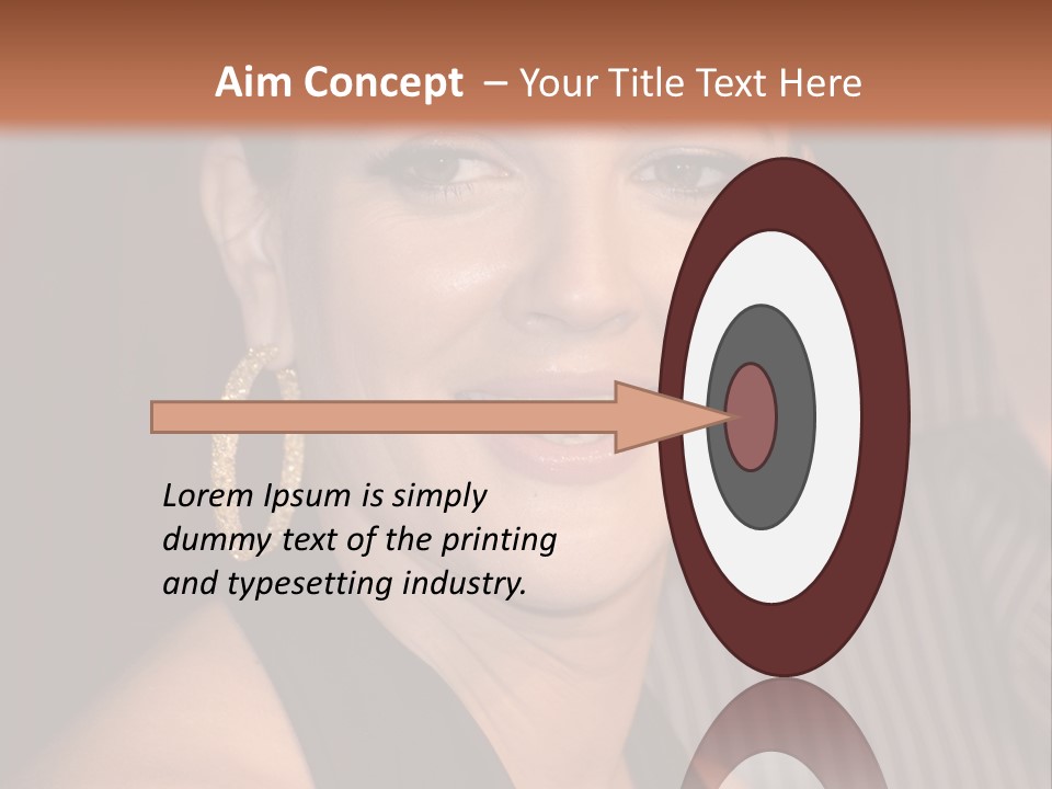 Black Dress Star Earrings PowerPoint Template