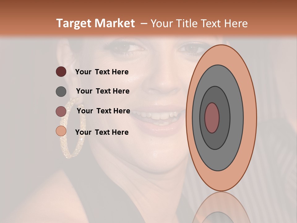 Black Dress Star Earrings PowerPoint Template