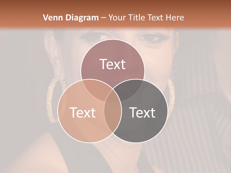 Black Dress Star Earrings PowerPoint Template