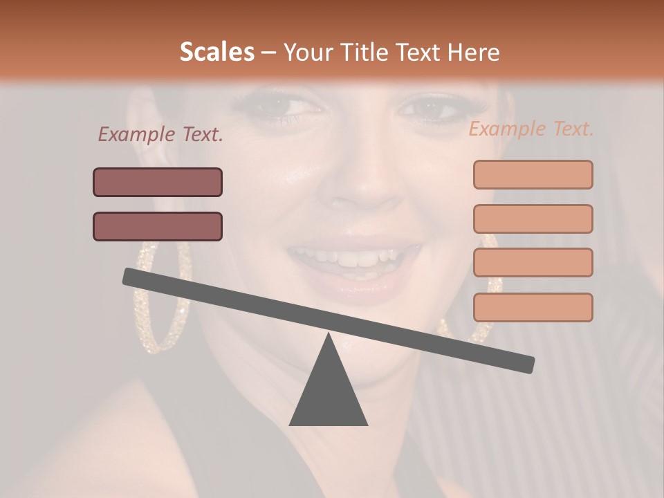 Black Dress Star Earrings PowerPoint Template