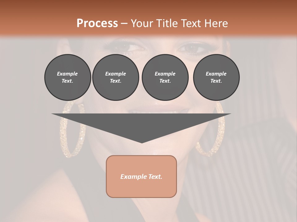 Black Dress Star Earrings PowerPoint Template