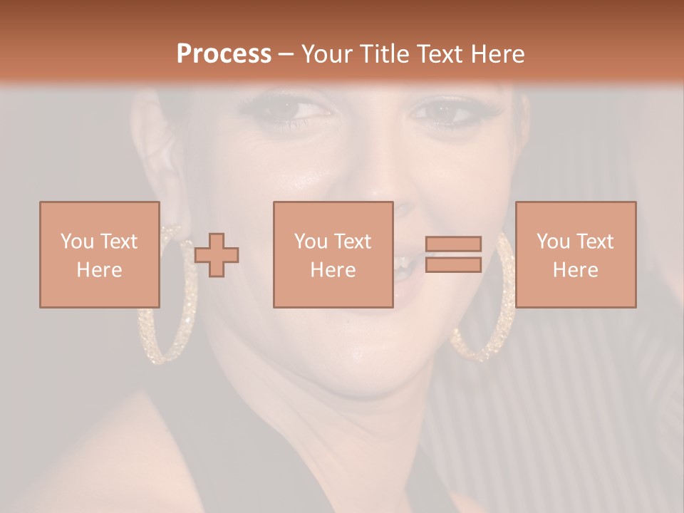 Black Dress Star Earrings PowerPoint Template
