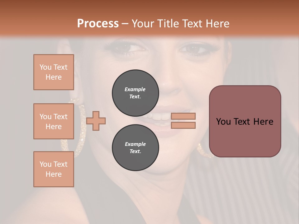 Black Dress Star Earrings PowerPoint Template
