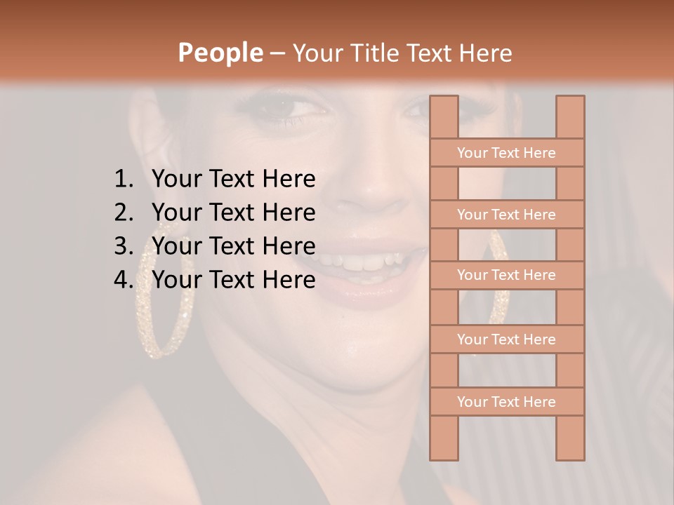 Black Dress Star Earrings PowerPoint Template