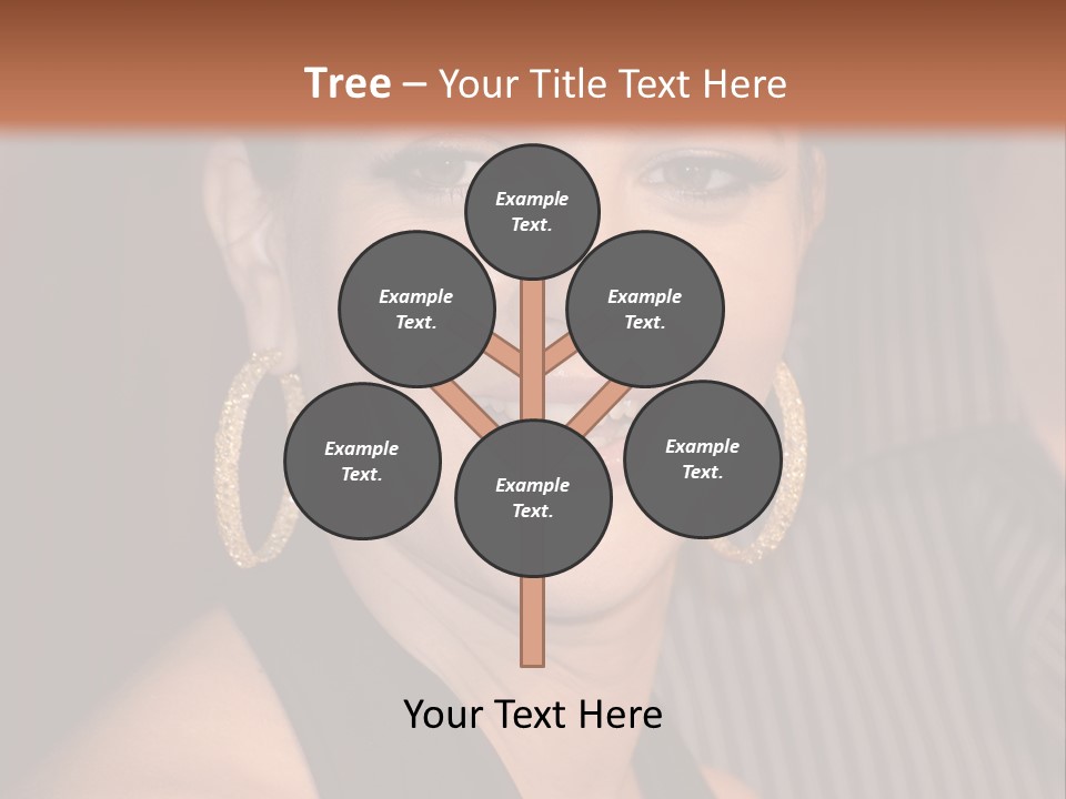 Black Dress Star Earrings PowerPoint Template