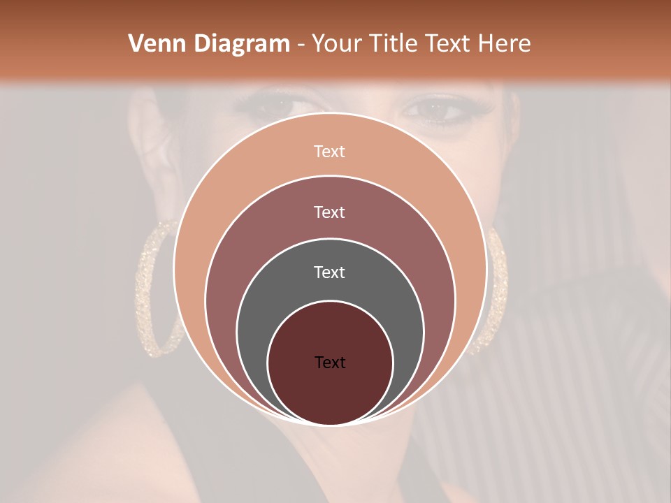 Black Dress Star Earrings PowerPoint Template