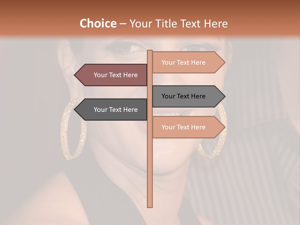 Black Dress Star Earrings PowerPoint Template