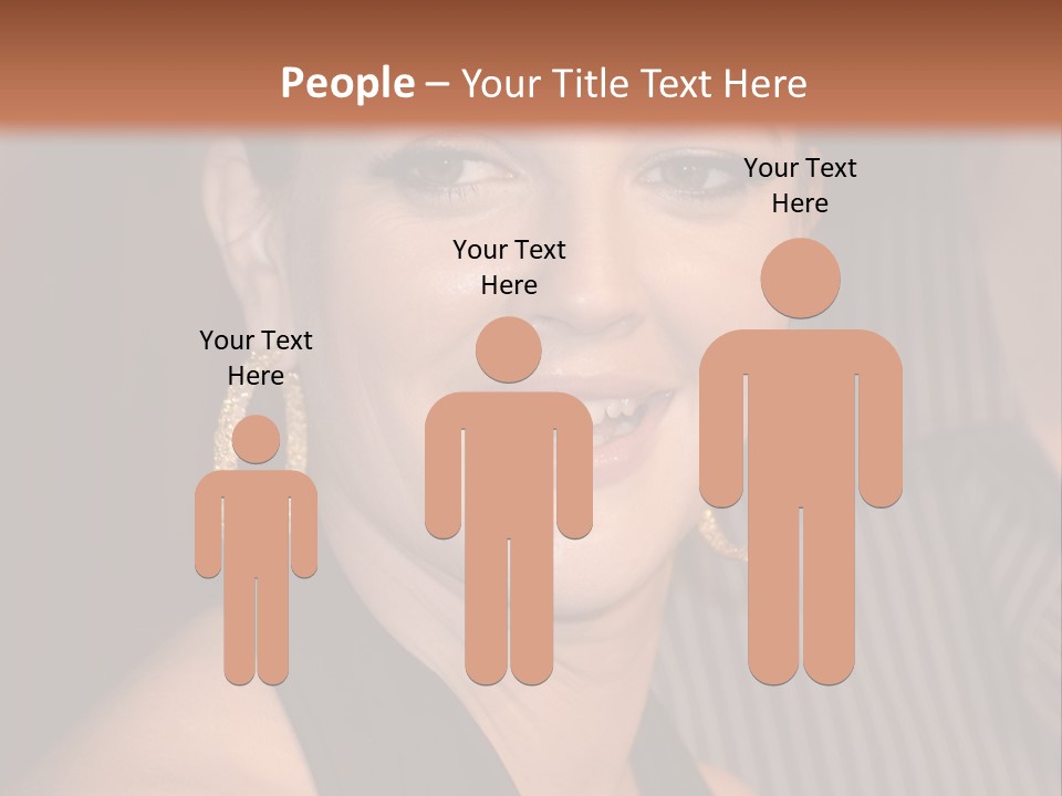 Black Dress Star Earrings PowerPoint Template