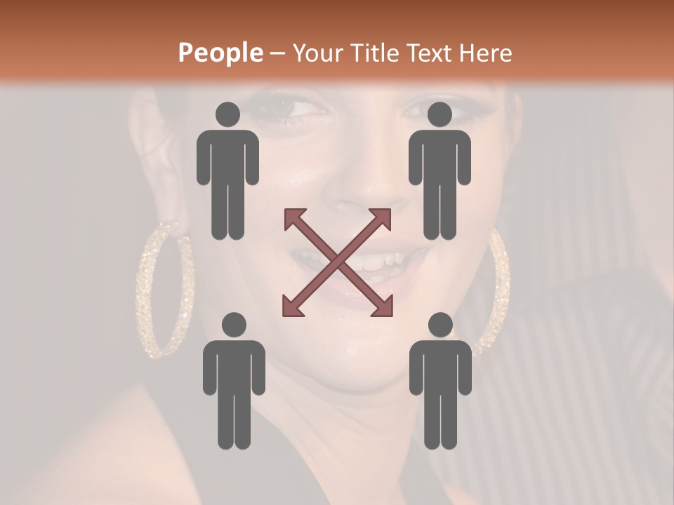 Black Dress Star Earrings PowerPoint Template