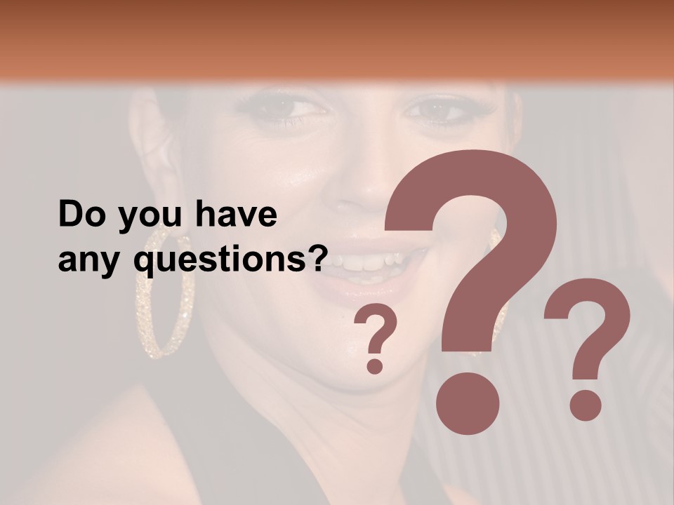 Black Dress Star Earrings PowerPoint Template