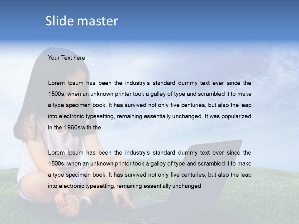 Education Grass Outdoor PowerPoint Template