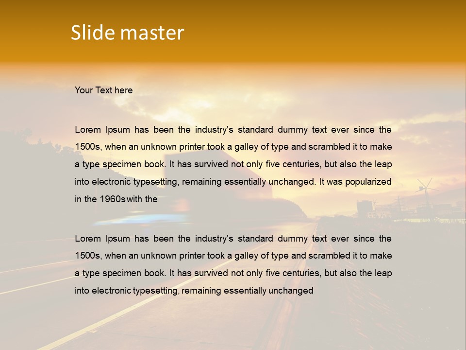 Heavy Red Trucking PowerPoint Template