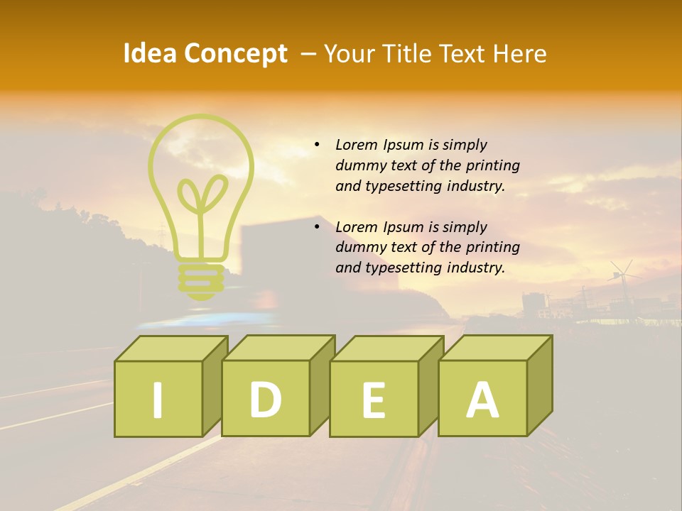 Heavy Red Trucking PowerPoint Template