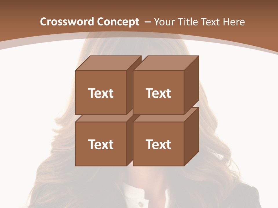 Cute White One Person PowerPoint Template