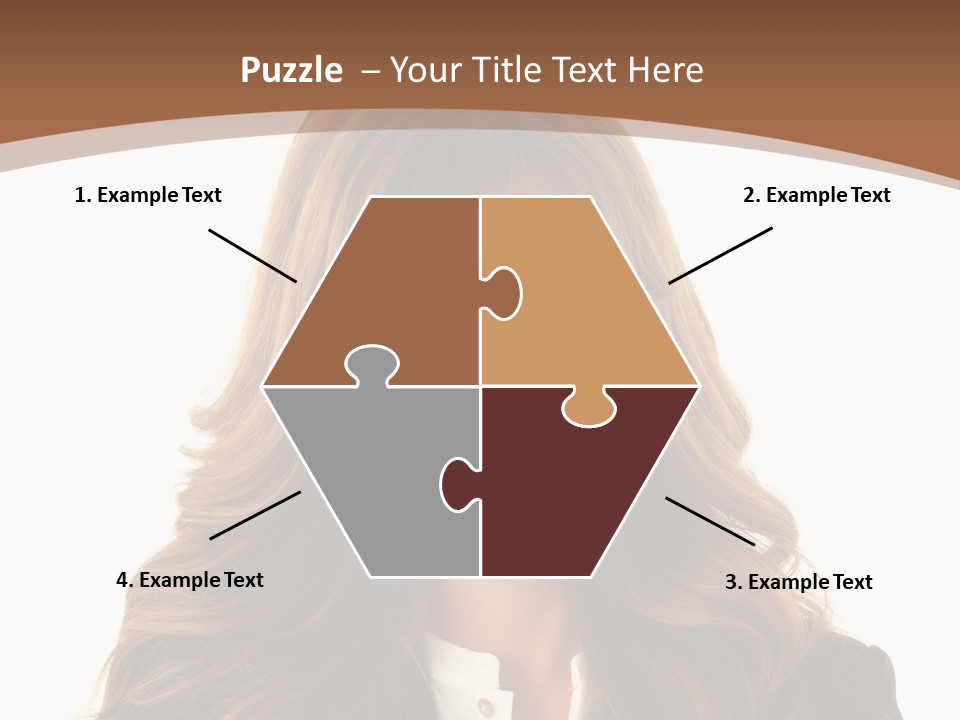 Cute White One Person PowerPoint Template