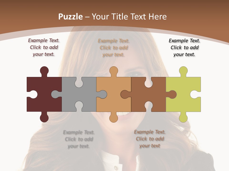 Cute White One Person PowerPoint Template