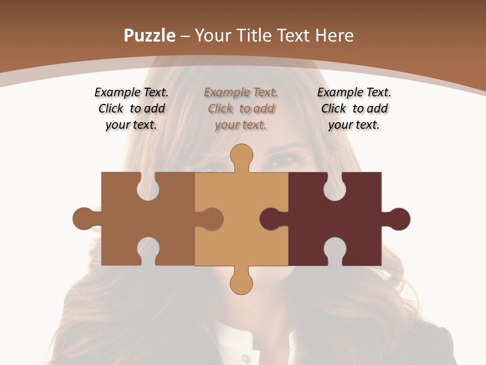 Cute White One Person PowerPoint Template