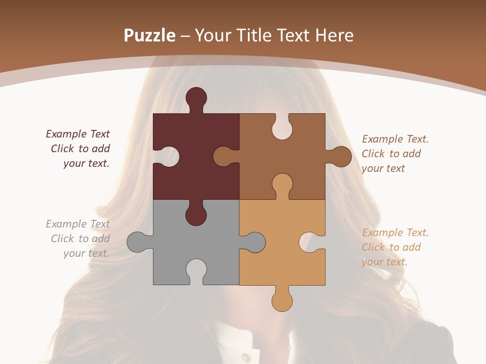 Cute White One Person PowerPoint Template