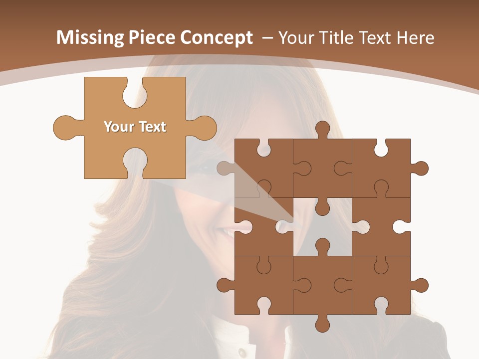 Cute White One Person PowerPoint Template