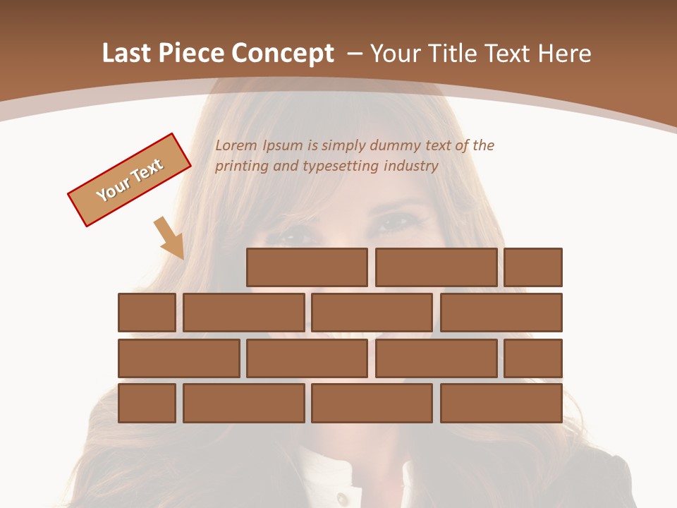 Cute White One Person PowerPoint Template