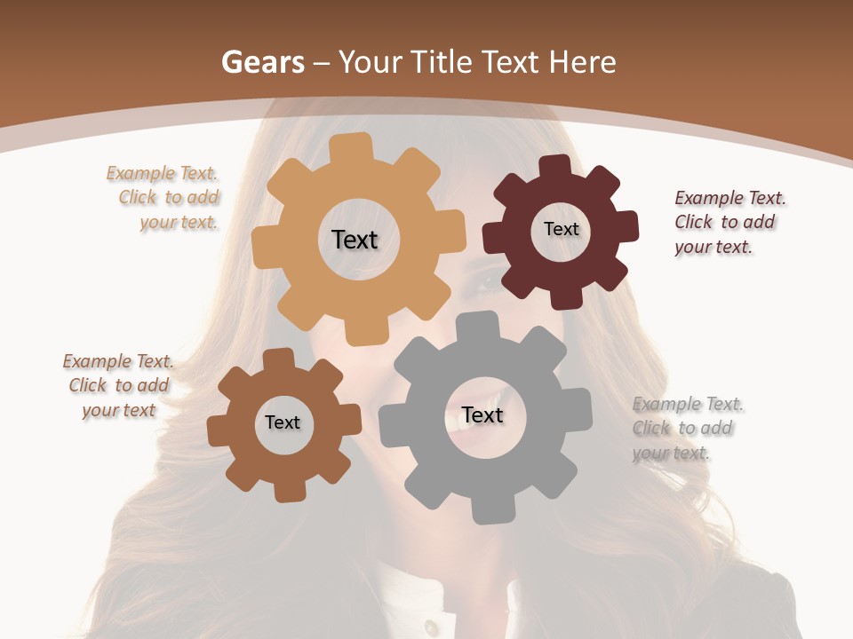 Cute White One Person PowerPoint Template