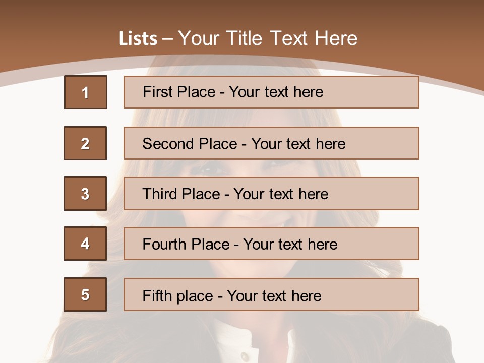 Cute White One Person PowerPoint Template