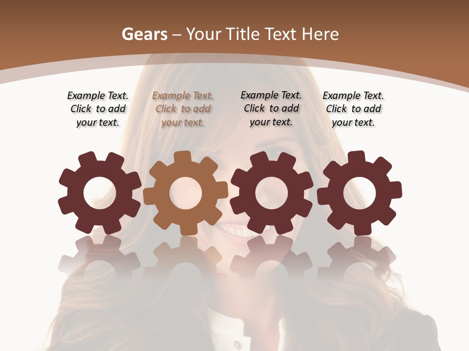 Cute White One Person PowerPoint Template