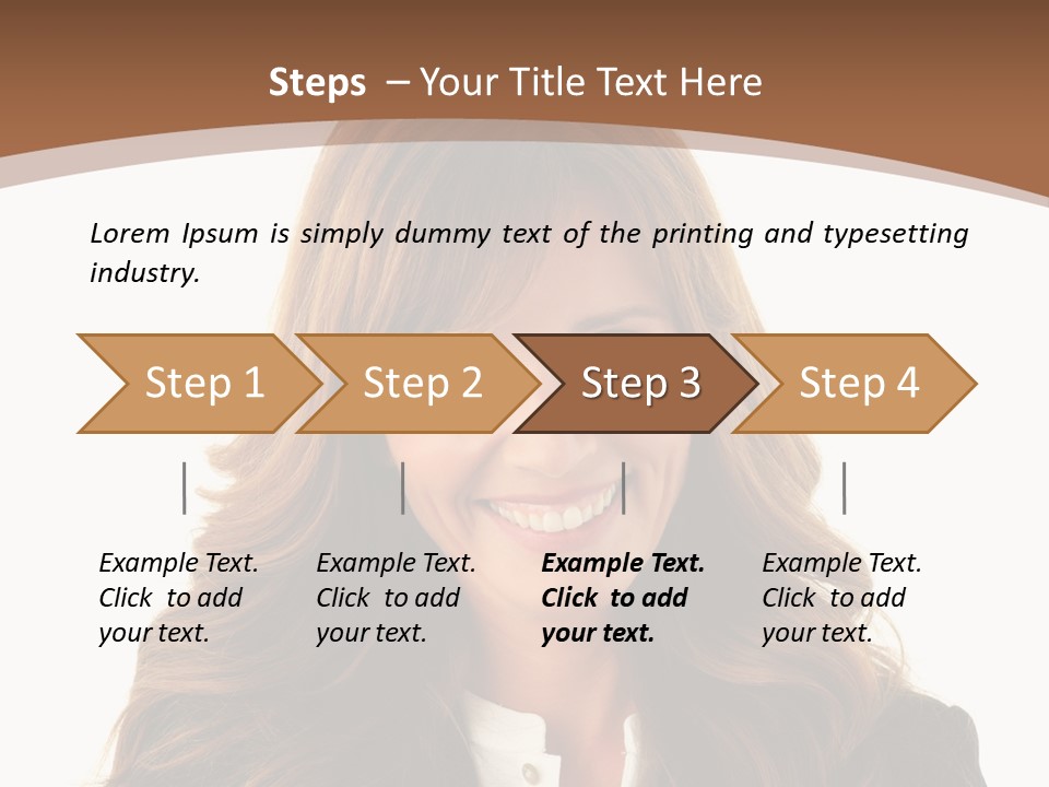 Cute White One Person PowerPoint Template