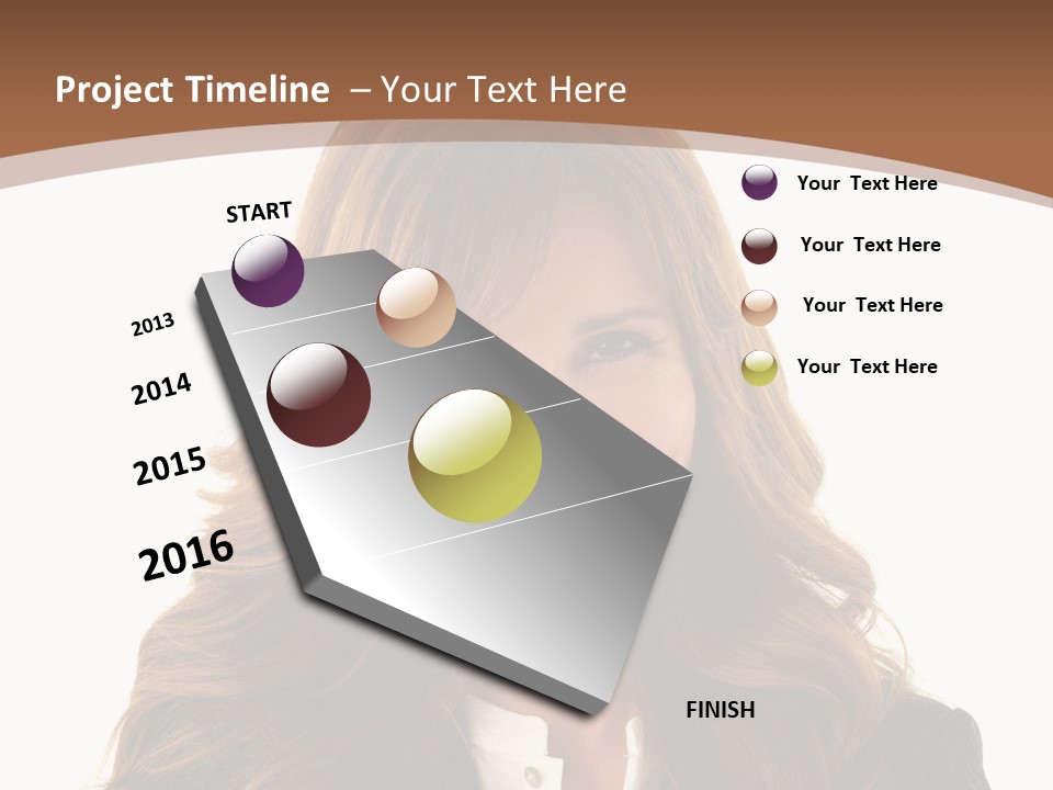 Cute White One Person PowerPoint Template