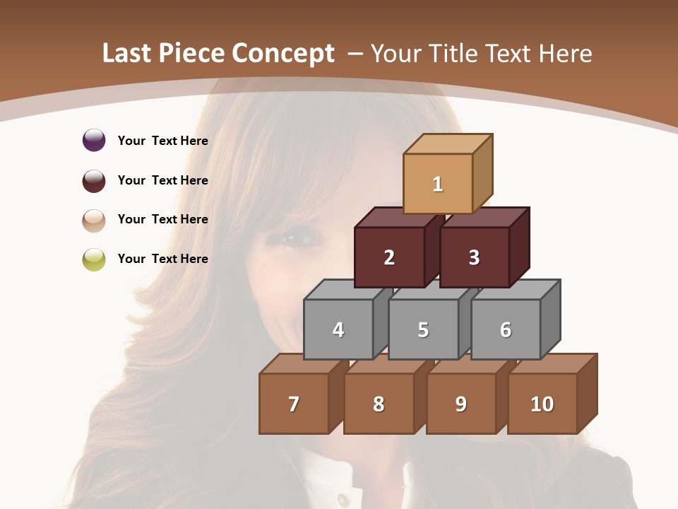 Cute White One Person PowerPoint Template