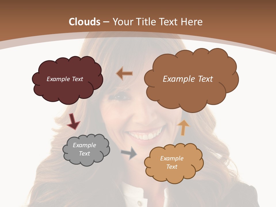 Cute White One Person PowerPoint Template