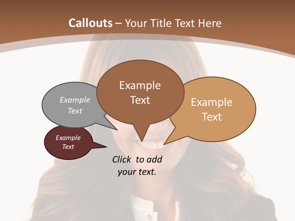 Cute White One Person PowerPoint Template