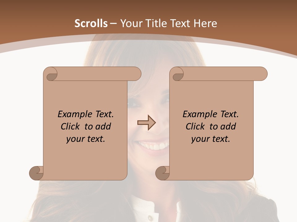 Cute White One Person PowerPoint Template