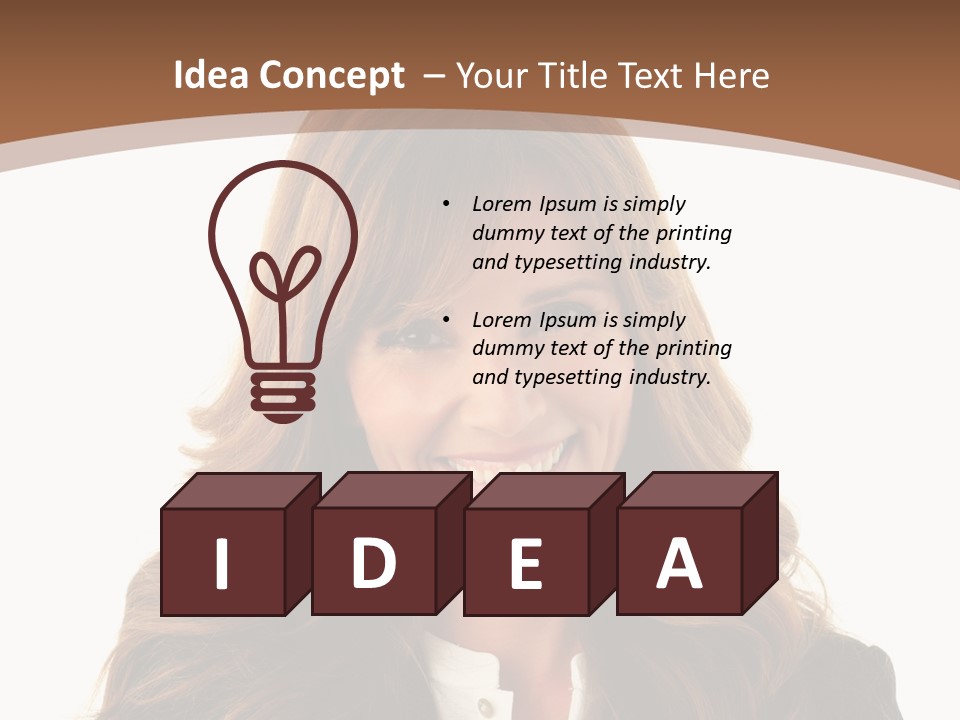 Cute White One Person PowerPoint Template