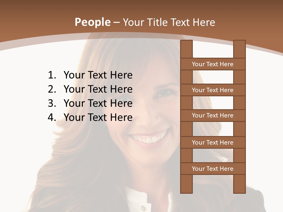 Cute White One Person PowerPoint Template