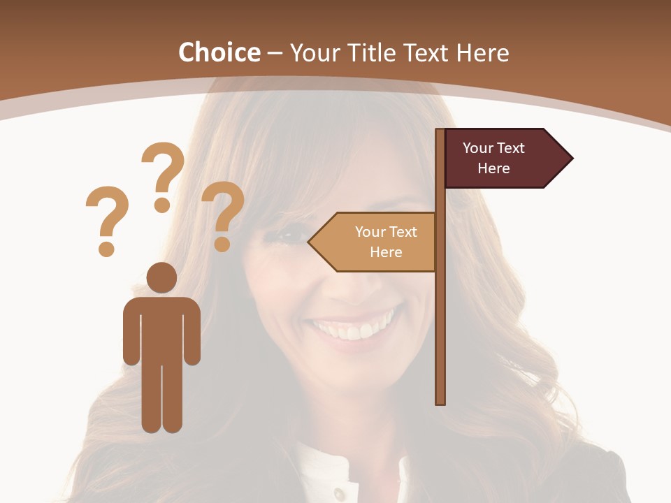 Cute White One Person PowerPoint Template