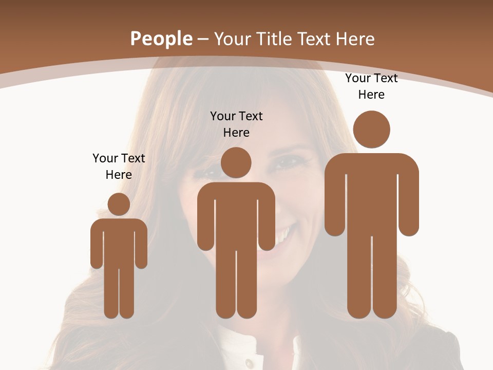 Cute White One Person PowerPoint Template