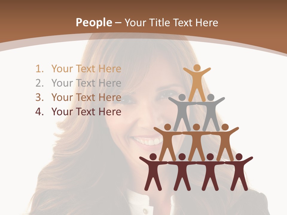 Cute White One Person PowerPoint Template