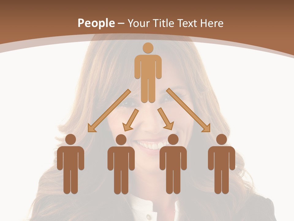 Cute White One Person PowerPoint Template